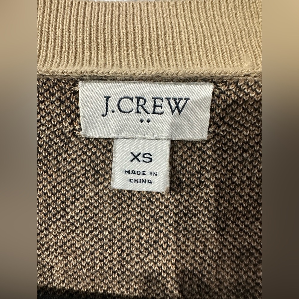 J. Crew Leopard Print Cardigan - Tan and Black (XS) - Picture 11 of 14